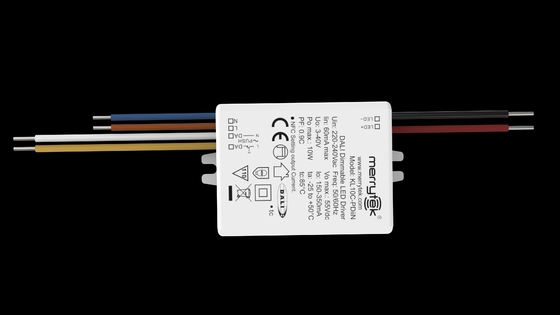 10W DALI2 DT6 150-350mA dimmable drivers for led lights with NFC programming