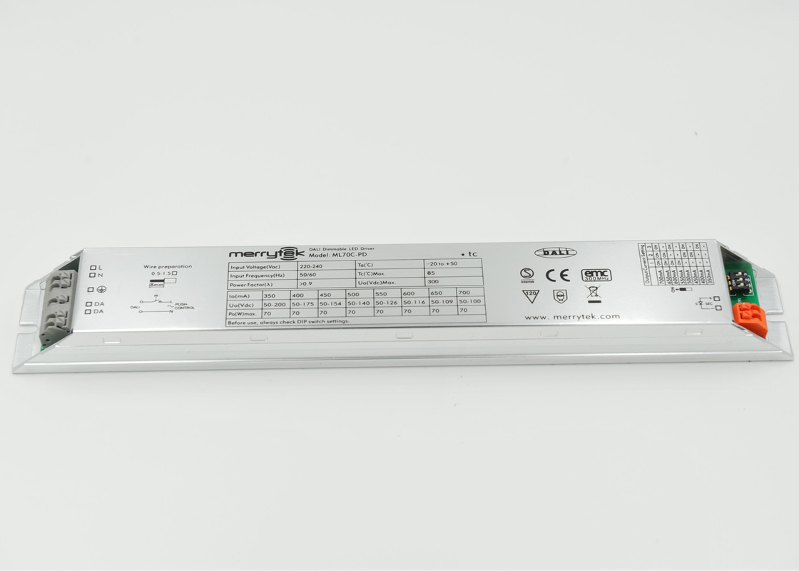 High Efficiency Outdoor 70W LED Driver / Dimmable LED Transformer 12v