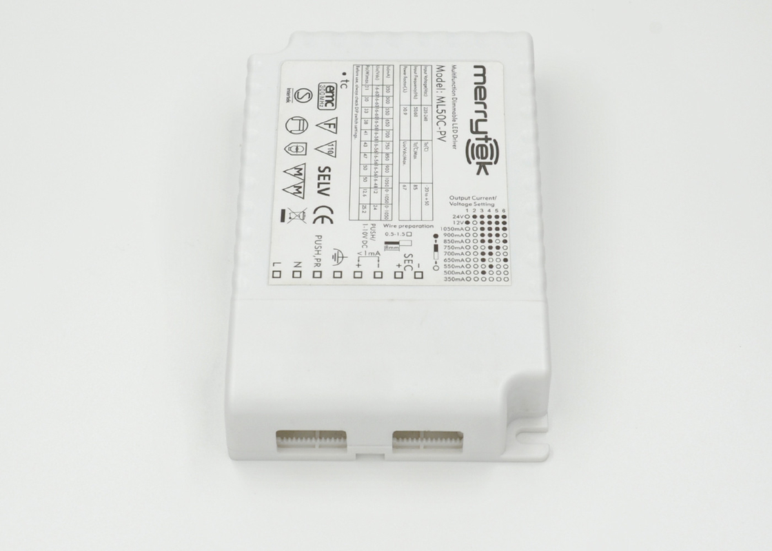ML50C-PV 1x50w 0-10V / Push LED Driver Dimmable 350mA - 1050mA Multi - Output