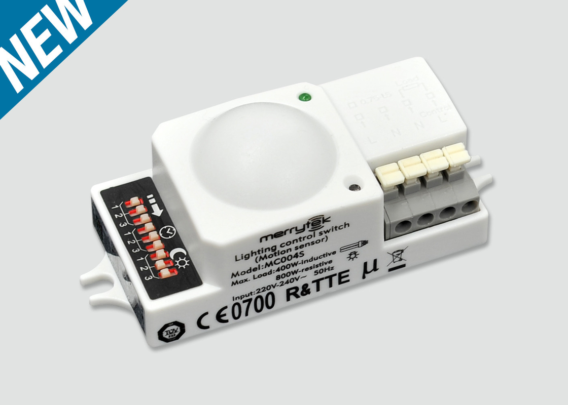 Microwave Motion Sensor MC004S / On-off Contro /Support  Load 400W (Inductive) / 82x36.5x 25.5 mm