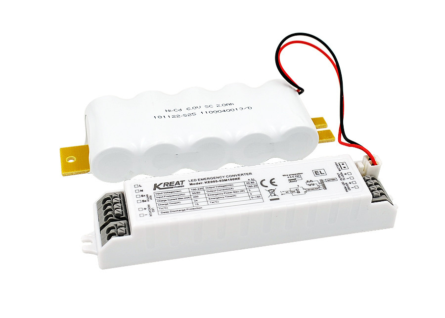 LED Emergency Driver Power 3W Emergency Time 3h & External NiCd Battery KE005-03M180NE