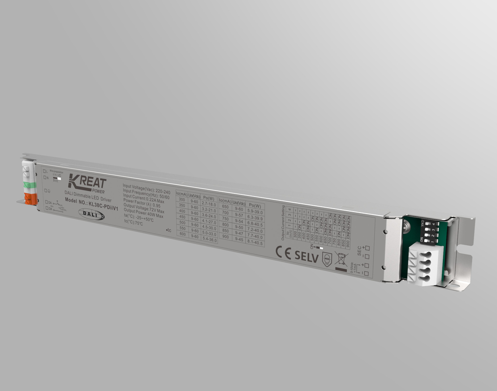 40W DALI2.0 Dimmable LED Driver Flickering Free With Push Button