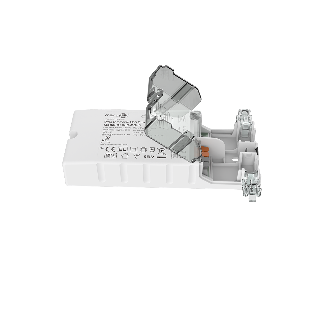 36W Dimmable LED Driver with DALI2, 500-1100mA, 5-Year Warranty