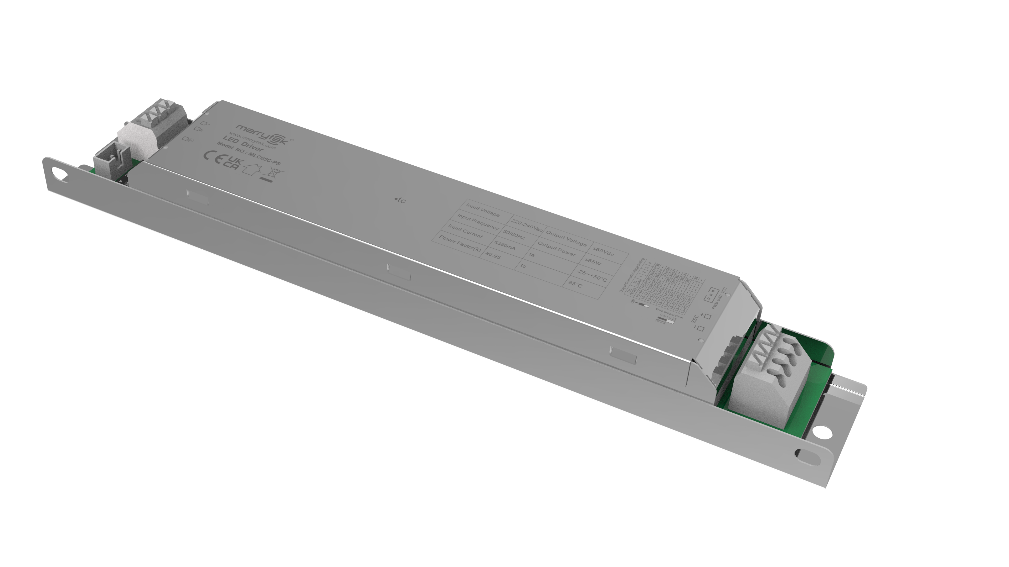 65W Isolated LED Driver with PWM Dimming, 1200-1600mA