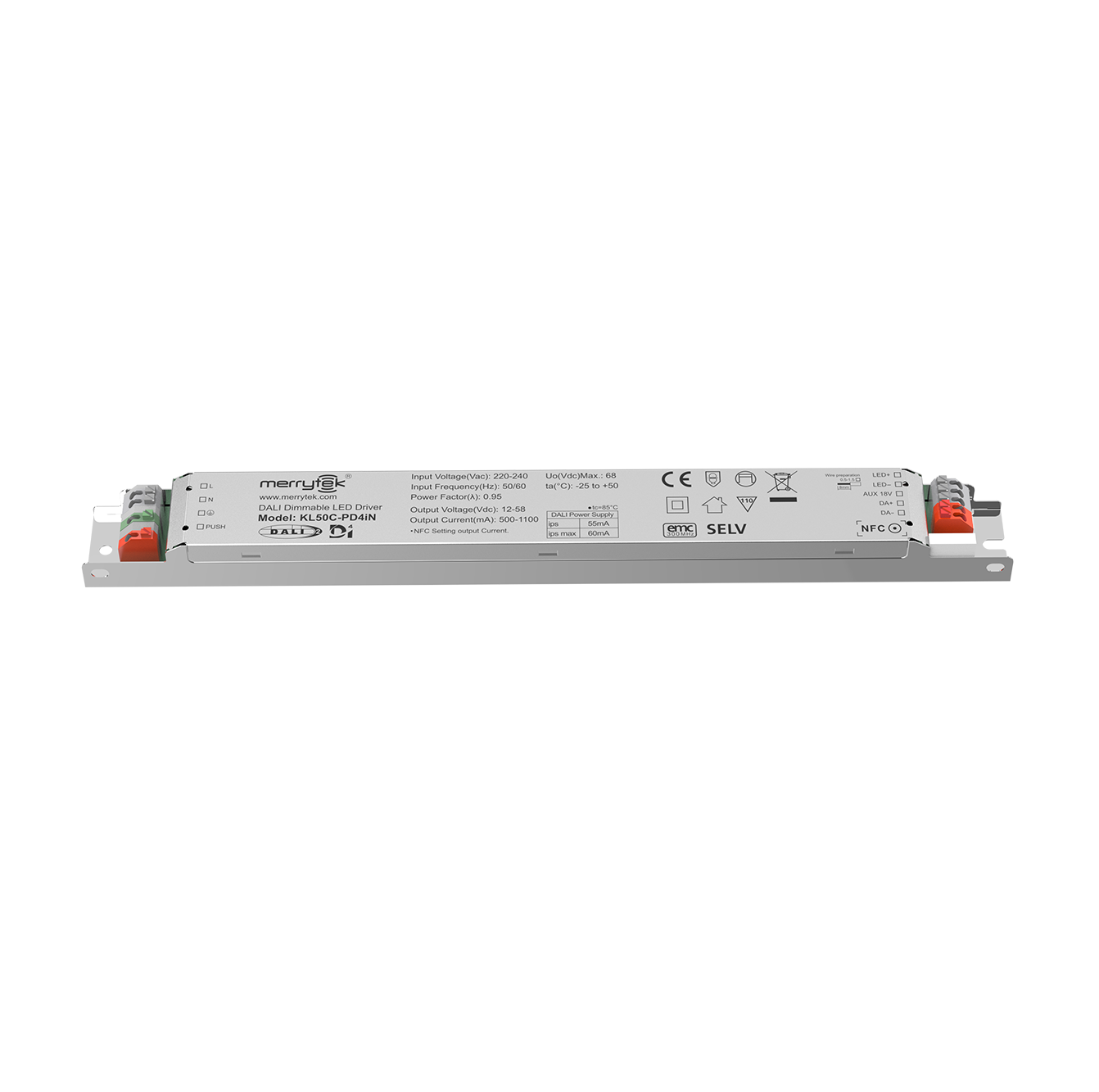 50W DALI2 & PUSH Dimmable LED Driver for Batten Lights