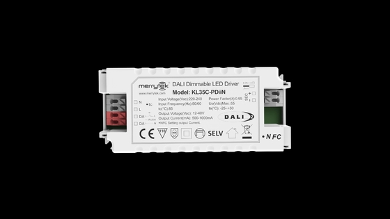 35W DALI2 & PUSH dimming constant current driver NFC programmable led driver 500-1050mA