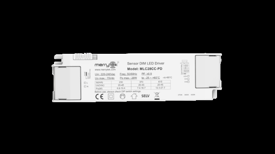 28W Max Sensor DIM Led Driver, 230mA-615mA Output, Color Temperature Selectable, Flicker Free